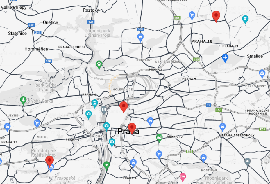 Mapa expozice INDECO